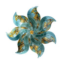 Walls Metal Wall Decor - 17'.25" X 2" X 17'.25" Turquoise, Copper and Bronze Metal Small Flower Metal Wall Decor HomeRoots