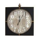 Walls Metal Wall Decor - 20" X 2.5" X 23.75" Black Bronze Metal Glass Mdf Wall Clock HomeRoots