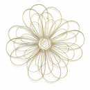 Walls Metal Wall Decor - 21.5" X 0.5" x 21.5" Gold Wire Flower Wall Decor HomeRoots