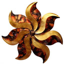 Walls Metal Wall Decor - 23'.25" X 2" X 23'.25" Copper, Brown And Orange Metal Medium Flower Wall Décor HomeRoots