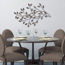 Walls Metal Wall Decor - 29.5" X 0.75" X 17.5" Green Blowing Leaves Wall Decor HomeRoots