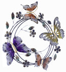 Walls Metal Wall Decor - 30" X 3" X 29" Metallic Multi Color Metal Multiple On Iron Circle Wall Décor HomeRoots