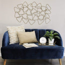 Walls Metal Wall Decor - 35.5" X 0.5" X 22" Gold Metal Wall Decor HomeRoots