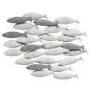 Walls Metal Wall Decor - 36.75" X 2" 26.25" Gray School Of Fish Wall Decor HomeRoots