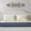 Walls Metal Wall Decor - 36" X 0.5" X 11.5" Champagne Traditional Scroll Wall Decor HomeRoots