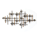 Walls Metal Wall Decor - 39.37" X 1.18" X 23.62" Gunmetal Metal Wall Sculpture HomeRoots