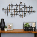 Walls Metal Wall Decor - 39.37" X 1.18" X 23.62" Gunmetal Metal Wall Sculpture HomeRoots