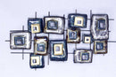 Walls Metal Wall Decor - 40" X 6" X 24" Metallic Multi Color Metal Clustered Rectangles Wall Décor HomeRoots