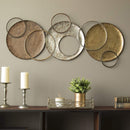 Walls Metal Wall Decor - 47.24" X 1.18" X 22.75" Textured Silver Metal Wall Decor HomeRoots