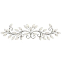 Walls Metal Wall Decor - 51" X 1" X 15" White Brushed Pearl Over The Door Wall Decor HomeRoots