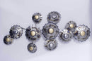 Walls Metal Wall Decor - 57" X 6" X 31" Metallic Multi Color Metal Clustered Metal Circles Wall Décor HomeRoots