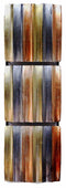 Walls Metal Wall Decor 8" X 2'.75" X 24'.5" Copper, Gold And Pewter Metal Vertical 3-Panel Metal Wall Decor 4481 HomeRoots