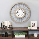 Walls Modern Wall Clock - 28" X 1.38" X 28" Natural Metal Mdf Clock Movement Wall Clock HomeRoots