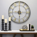 Walls Modern Wall Clock - 31.5" X 1.38" X 31.5" Black Gold Metal Plastic Wall Clock HomeRoots