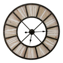 Walls Modern Wall Clock - 31.5" X 1.57" X 31.5" Multi Fir Wood Metal Wall Clock HomeRoots