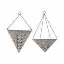 Walls Modern Wall Decor - 12.25" X 4.75" X 19.75" Grey Galvanized Metal Wall Planters HomeRoots