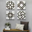 Walls Modern Wall Decor - 15.75" X 1" X 15.75" White Brown 99% Mdf 1% Metal Wall Decor HomeRoots