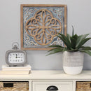 Walls Modern Wall Decor - 16" X 1.25" X 16" Blue Wood Mdf Metal Wall Decor HomeRoots