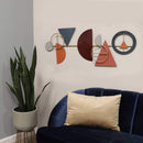 Walls Modern Wall Decor - 40.91" X 1.77" X 15.94" Multi Color Metal Wall Decor HomeRoots
