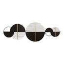 Walls Modern Wall Decor - 48" X 1.5" X 16" Black Metal Wall Decor HomeRoots