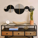Walls Modern Wall Decor - 48" X 1.5" X 16" Black Metal Wall Decor HomeRoots
