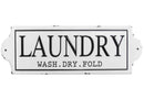 Walls Rustic Wall Decor - 10" X 0.51" X 28" White Laundry Wall Decor HomeRoots