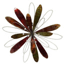 Walls Rustic Wall Decor - 15.94" X 2.17" X 16.34" Mixed Red Whimsical Flower Burst Wall Decor HomeRoots