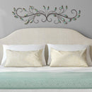 Walls Rustic Wall Decor - 40" X 1" X 10" Patina Scroll Leaf Wall Decor HomeRoots