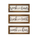 Walls Wall Art Decor - 12.25" X 0.5" X 4.75" Brown Wood Mdf Wall Art HomeRoots
