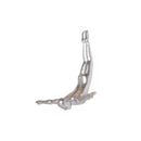 Walls Wall Art Decor - 6.5" x 2.5" x 6.5" Silver Diver - Wall Art HomeRoots