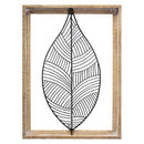 Walls Wood Wall Decor - 12.01" X 1.18" X 16" Natural Black Wood Metal Wall Decor HomeRoots