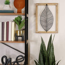 Walls Wood Wall Decor - 12.01" X 1.18" X 16" Natural Black Wood Metal Wall Decor HomeRoots