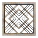 Walls Wood Wall Decor - 16" X 1" X 16" Natural Black Wood Mdf Wood Veneer Metal Wall Decor HomeRoots