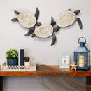 Walls Wood Wall Decor - 36" X 1.75" X 19.5" Blue White Metal Wood Mdf Wall Decor HomeRoots