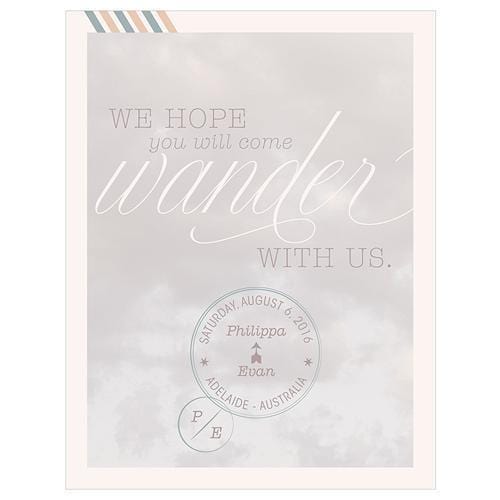Wanderlust Save The Date Card (Pack of 1)-Weddingstar-JadeMoghul Inc.