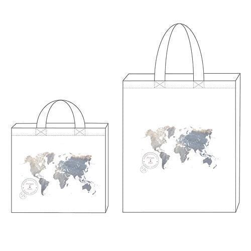 Wanderlust World Map Personalized Tote Bag Tote Bag with Gussets (Pack of 1)-Personalized Gifts By Type-JadeMoghul Inc.