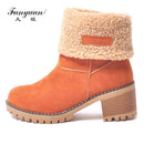 Warm Fur Lined Ankle Boots For Women-Black-4-JadeMoghul Inc.