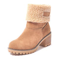 Warm Fur Lined Ankle Boots For Women-camel-4-JadeMoghul Inc.