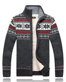 Warm Winter Wool Cardigan / Men Thick Warm Sweater-grey-XXXL-JadeMoghul Inc.
