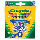 WASHABLE CRAYONS LARGE 8CT-Arts & Crafts-JadeMoghul Inc.