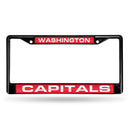 Mercedes License Plate Frame Washington Capitals Black Laser Chrome Frame