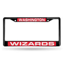 Porsche License Plate Frame Washington Wizards Black Laser Chrome Frame