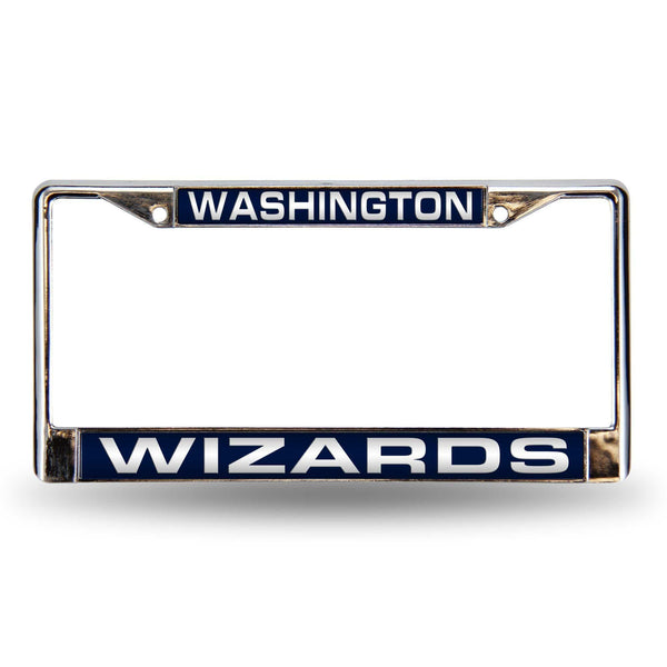 Subaru License Plate Frame Washington Wizards Blue Laser Chrome Frame