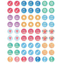 WATERCOLOR MINI STICKERS-Learning Materials-JadeMoghul Inc.