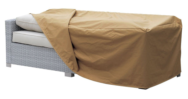 Waterproof Fabric Dust Cover for Outdoor Sofa, Medium, Brown-Living Room Furniture-Brown-Fabric-JadeMoghul Inc.