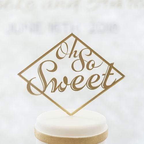 Wedding Cake Toppers Oh So Sweet Acrylic Cake Topper - Metallic Gold (Pack of 1) Weddingstar