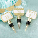 Wedding Cake Toppers Personalized Gold Bottle Stopper - Gold Foil(24 Pcs) Kate Aspen