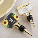 Wedding Cake Toppers Personalized Gold Bottle Stopper - Sunflower(24 Pcs) Kate Aspen