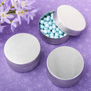 Wedding Candy Buffet Accessories Perfectly Plain Collection brushed silver metal mint tin with solid silver metal brushed top Fashioncraft