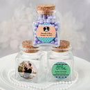Wedding Candy Buffet Accessories Personalized Expressions Collection square clear glass treat jar Fashioncraft